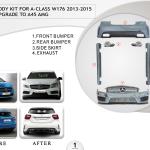 A.1 BODYKIT FOR A CLASS W176 2013-2015 UPGRADE TO A45 AMG