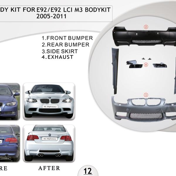 B.12 BODYKIT FOR E92 E92 LCI M3 BODYKIT 2005-2011
