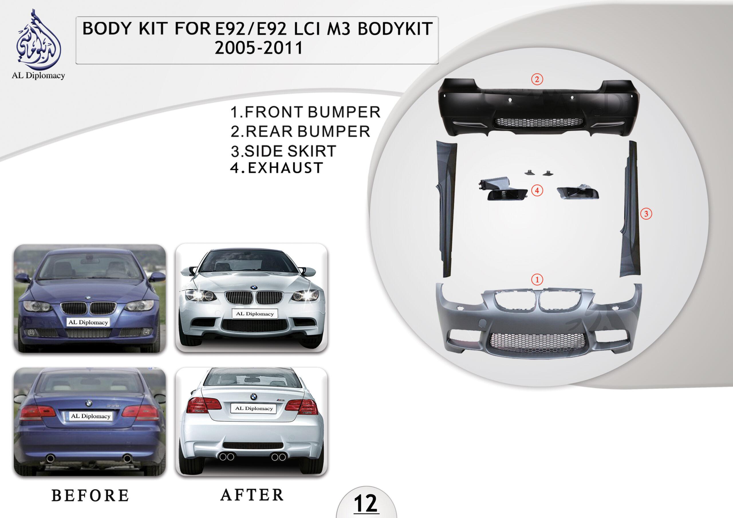 B.12 BODYKIT FOR E92 E92 LCI M3 BODYKIT 2005-2011
