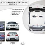 B.12 BODYKIT FOR E92 E92 LCI M3 BODYKIT 2005-2011