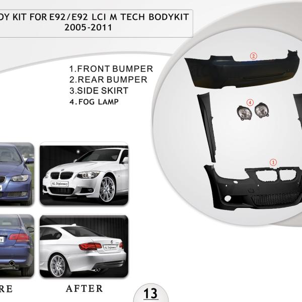 B.13 BODYKIT FOR E92 E92 LCI M TECH BODYKIT 2005-2011