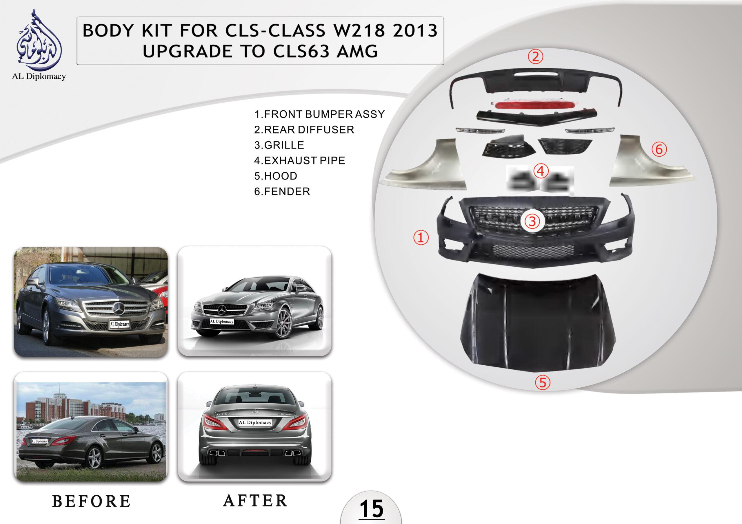 B.15 BODYKIT FOR CLS CLASS W218 2013 UPGRADE TO CLS63 AMG