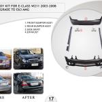 B.17 BODYKIT FOR E CLASS W211 2003-2008 UPGRADE TO E63 AMG