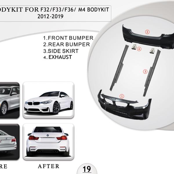 B.19 BODYKIT FOR F32 F33 F36 M4 BODYKIT 2012-2019