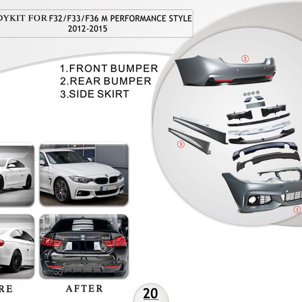 B.20 BODYKIT FOR F32 F33 F36 M PERFORMANCE STYLE 2012-2015
