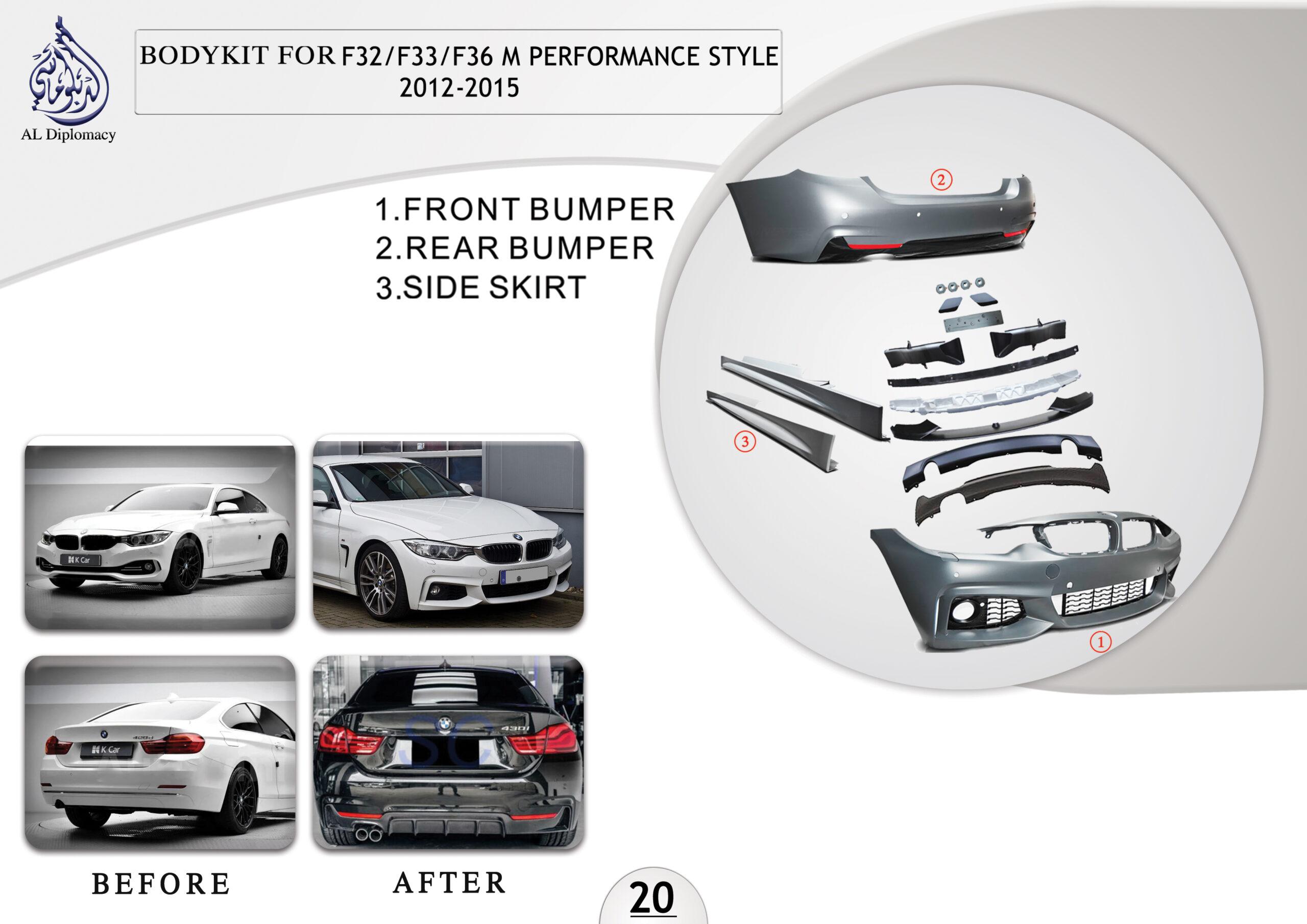 B.20 BODYKIT FOR F32 F33 F36 M PERFORMANCE STYLE 2012-2015