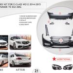 B.21 BODYKIT FOR E CLASS W212 2014-2015 UPGRADE TO E63 AMG