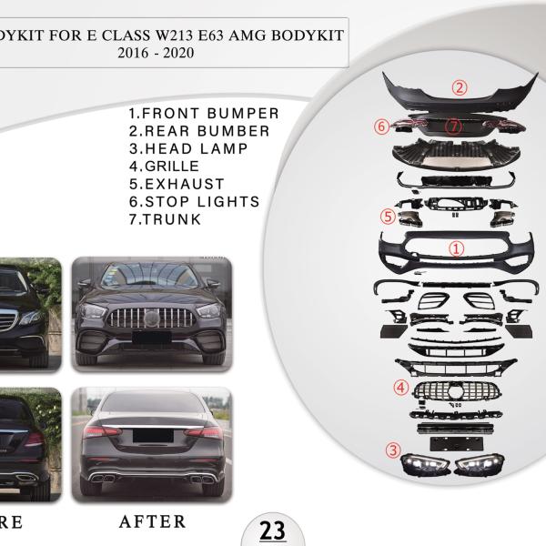 B.23 BODYKIT FOR E CLASS W213 E63 AMG BODYKIT 2016-2020