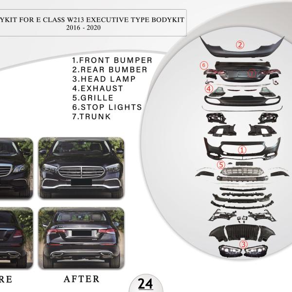 B.24 BODYKIT FOR E CLASS W213 EXECUTIVE TYPE BODYKIT 2016-2020