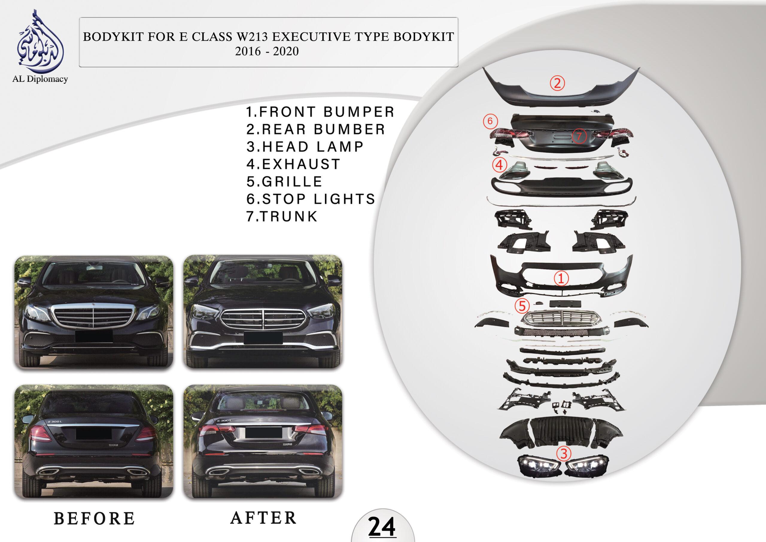 B.24 BODYKIT FOR E CLASS W213 EXECUTIVE TYPE BODYKIT 2016-2020