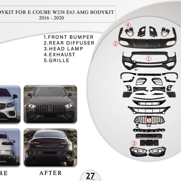 B.27 BODYKIT FOR E COUPE W213 E63 AMG BODYKIT 2016-2020