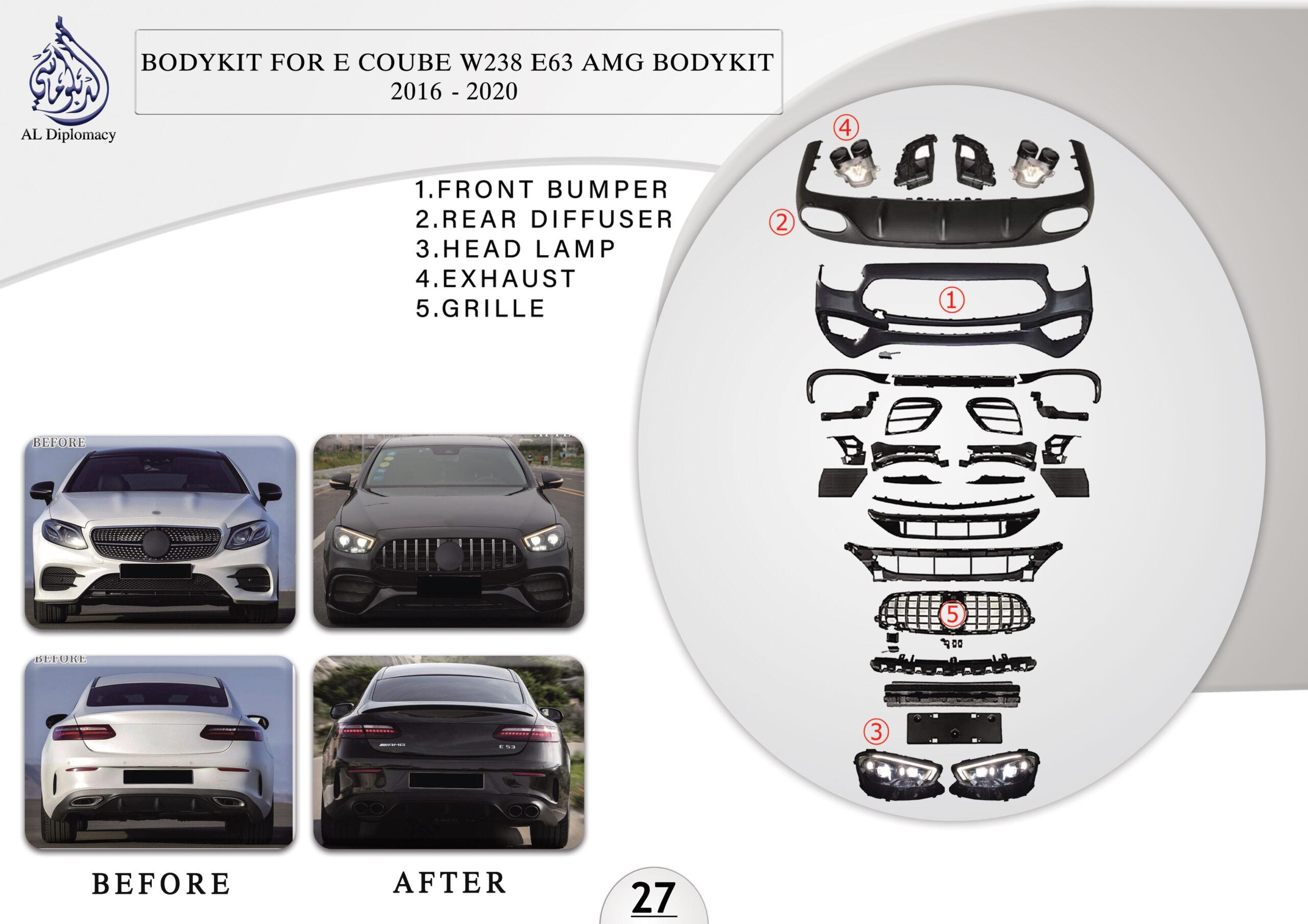 B.27 BODYKIT FOR E COUPE W213 E63 AMG BODYKIT 2016-2020