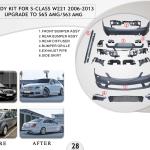 B.28 BODYKIT FOR S CLASS W221 2006-2013 UPGRADE TO S65 AMG S63 AMG