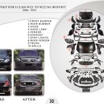 B.30 BODYKIT FOR S CLASS W221 TO W222 S63 BODYKIT 2006-2013
