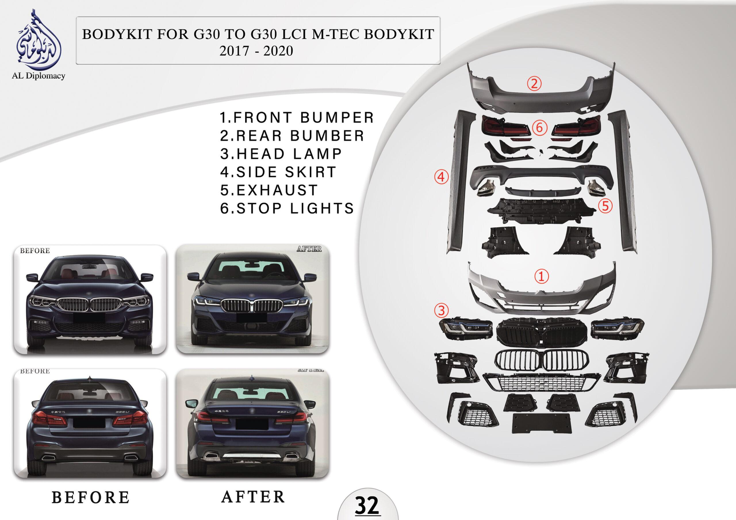 B.32 BODYKIT FOR G30 TO G30 LCI M TECH BODYKIT 2017-2020
