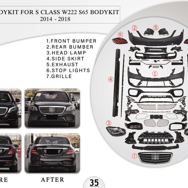 B.35 BODYKIT FOR S CLASS W222 S65 BODYKIT 2014-2018