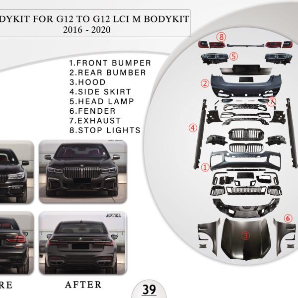 B.39 BODYKIT FOR G12 LCI M BODYKIT 2016-2020