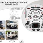 B.39 BODYKIT FOR G CLASS W463 2002-2018 UPGRADE G63 2019