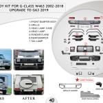 B.40 BODYKIT FOR G CLASS W463 2002-2018 UPGRADE TO G63 2019