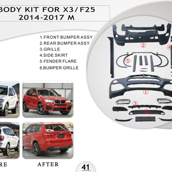B.41 BODYKIT FOR X3 F25 BODYKIT 2014-2017 M