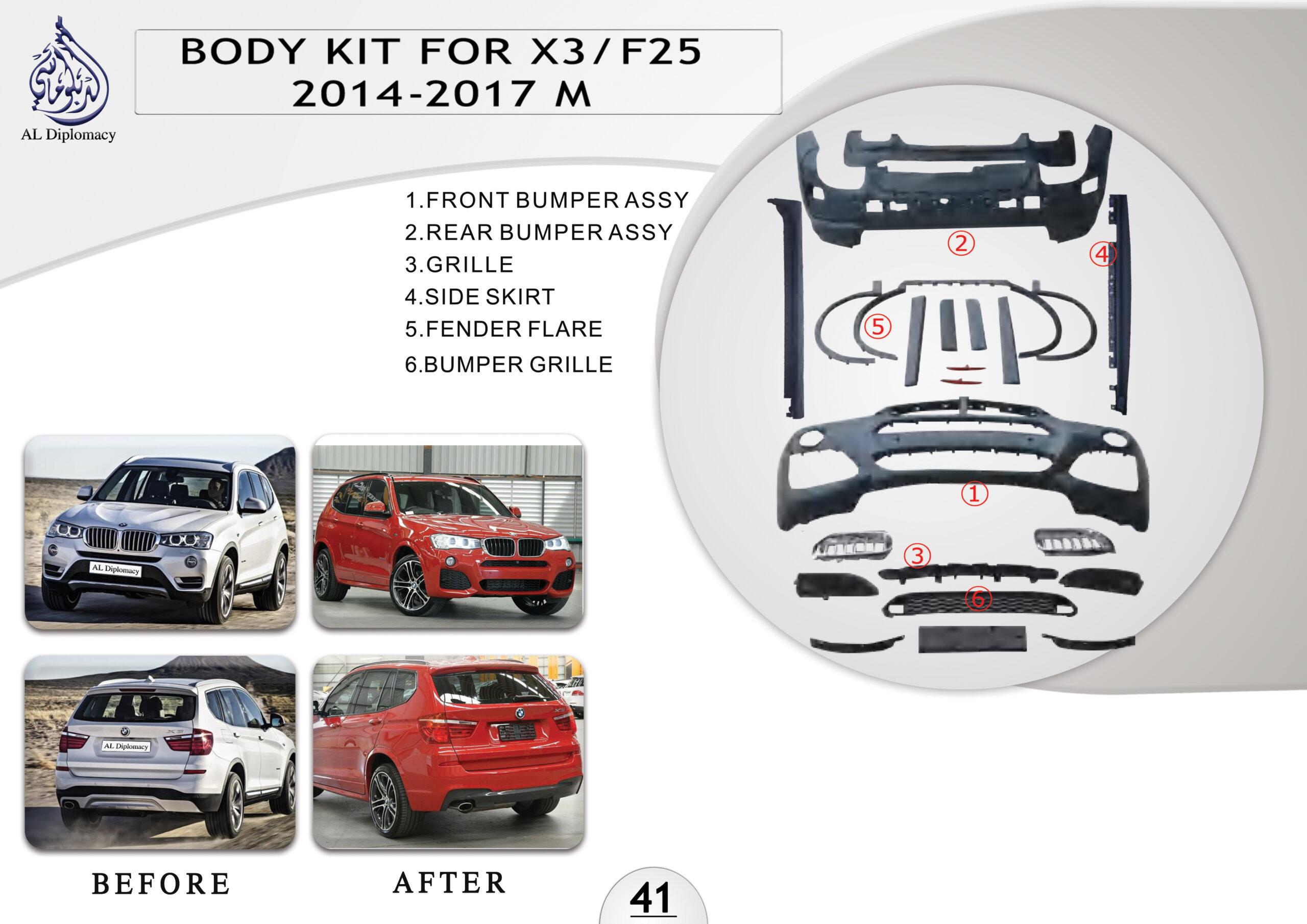 B.41 BODYKIT FOR X3 F25 BODYKIT 2014-2017 M