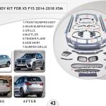 B.43 BODYKIT FOR X5 F15 BODYKIT 2014-2018 X5M