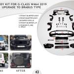 B.43 BODYKIT FOR G CLASS W464 2019 UPGRADE TO BRABUS TYPE