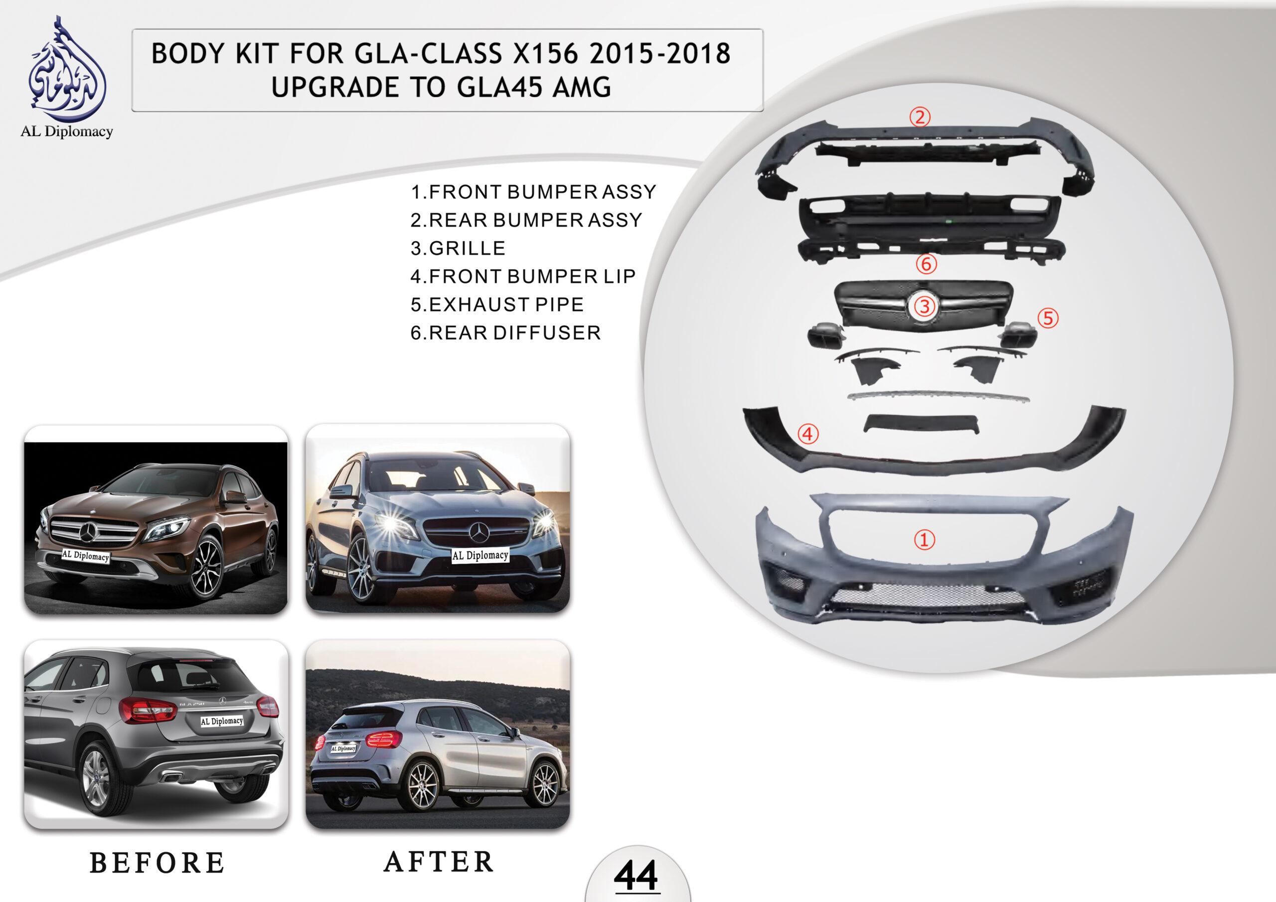 B.44 BODYKIT FOR GLA CLASS X156 2015-2018 UPGRADE TO GLE45 AMG