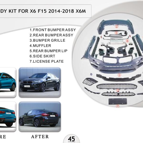 B.45 BODYKIT FOR X6 F15 BODYKIT 2014-2018 X6M