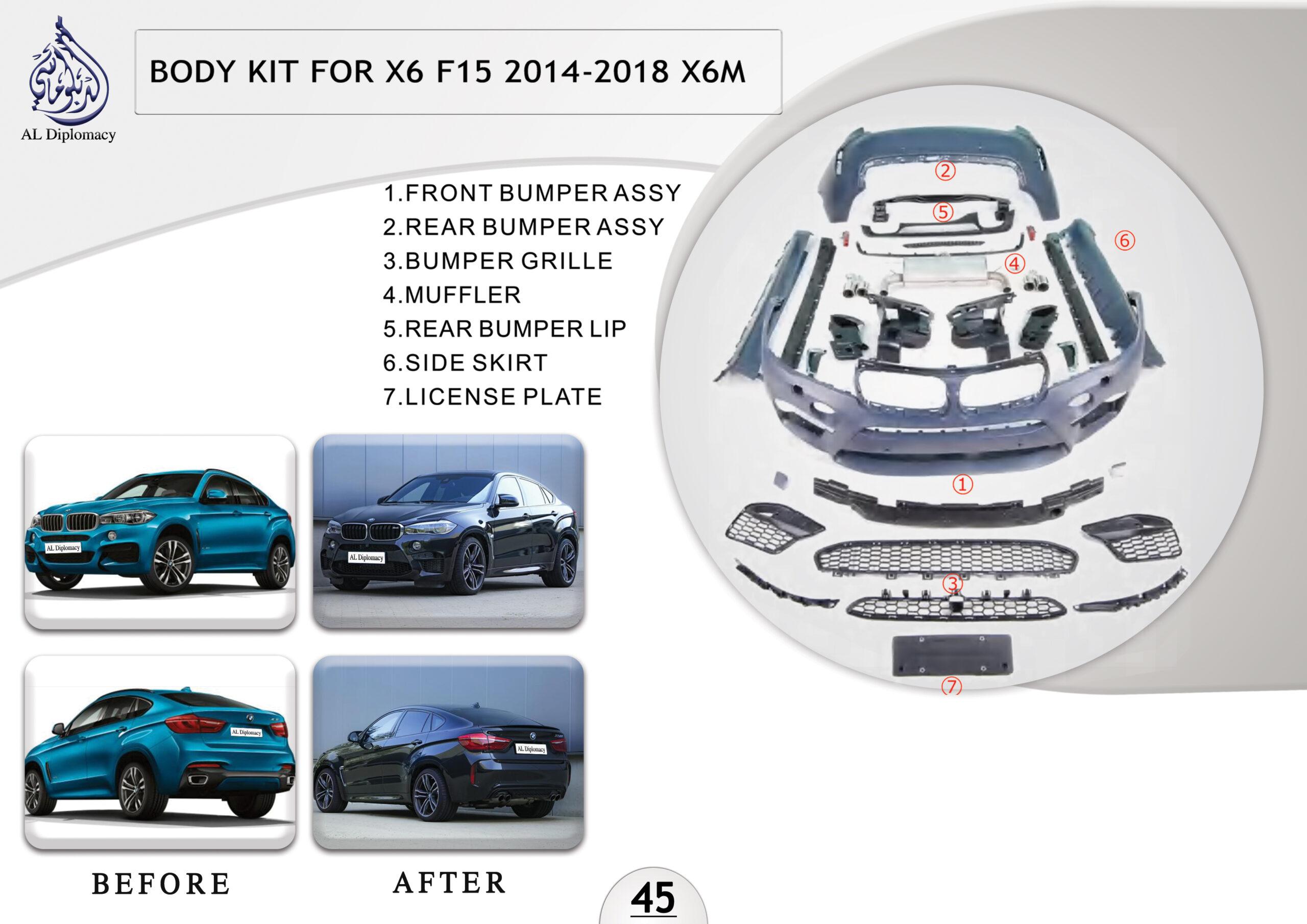 B.45 BODYKIT FOR X6 F15 BODYKIT 2014-2018 X6M