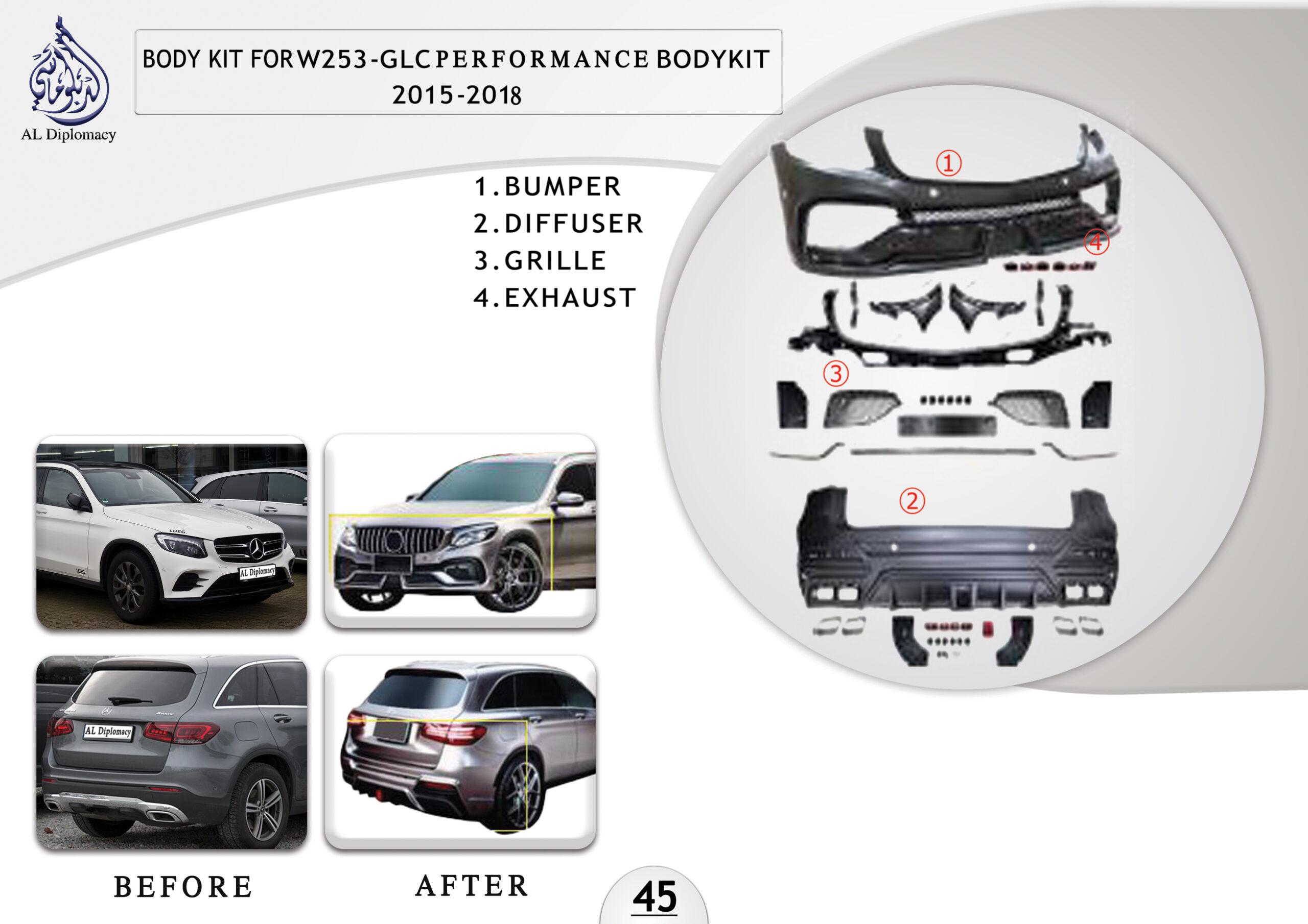B.45 BODYKIT FOR X253 GLC PERFORMANCE BODYKIT 2015-2018