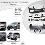 B.45 BODYKIT FOR X253 GLC PERFORMANCE BODYKIT 2015-2018