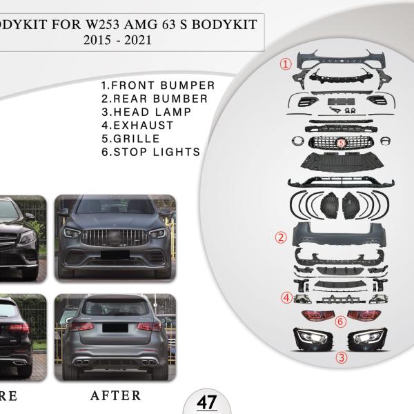 B.47 BODYKIT FOR X253 AMG 63 S BODYKIT 2015-2021