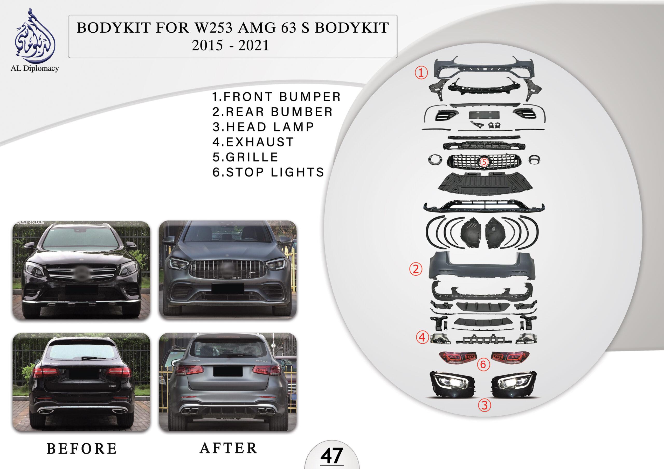 B.47 BODYKIT FOR X253 AMG 63 S BODYKIT 2015-2021