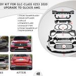 B.48 BODYKIT FOR GLC CLASS X253 2020 UPGRADE TO GLC 63S AMG
