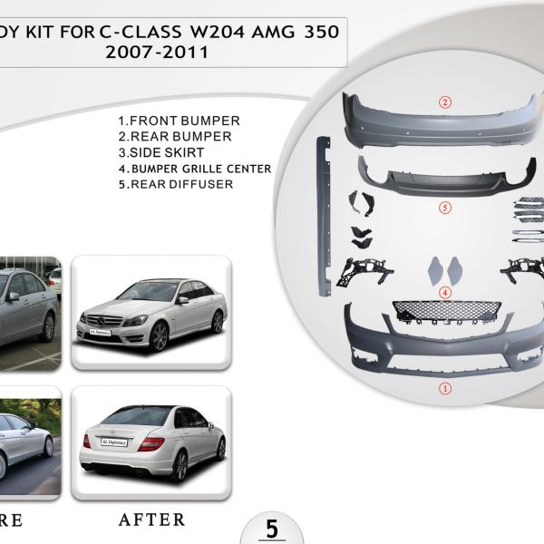 A.5 BODYKIT C CLASS W204 AMG 350 BODYKIT 2007-2011