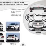 B.51 BODYKIT FOR GLE CLASS W166 2015-2019 UPGRADE TO GLE 63 AMG
