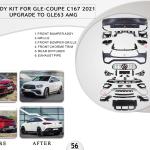 B.56 BODYKIT FOR GLE COUPE C167 2021 UPGRADE TO GLE 63 AMG