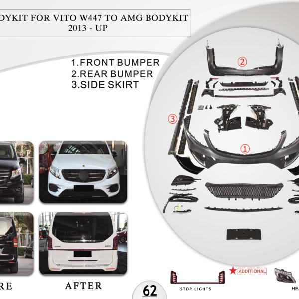 B.62 BODYKIT FOR VITO W447 TO AMG BODYKIT 2013 UP