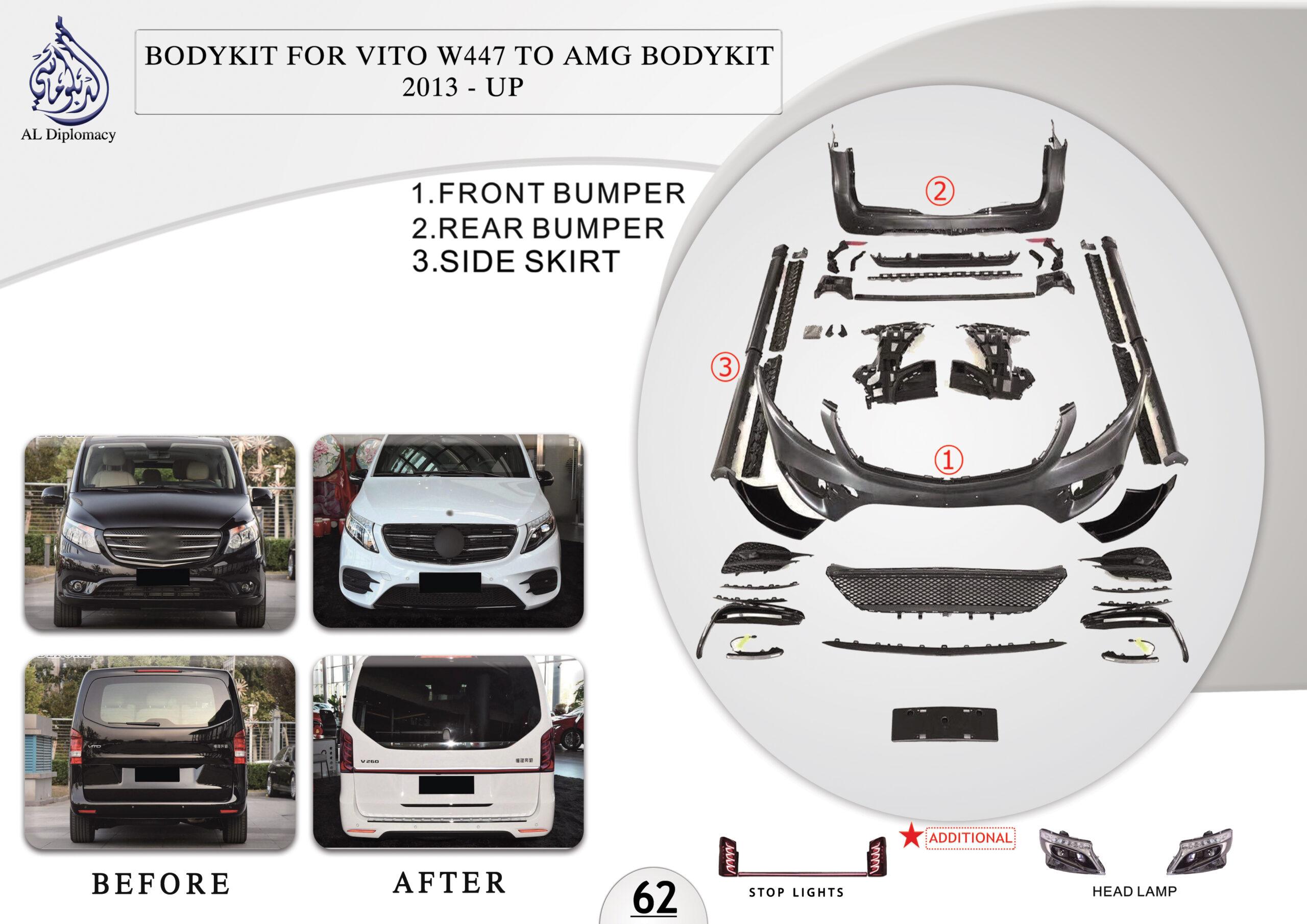 B.62 BODYKIT FOR VITO W447 TO AMG BODYKIT 2013 UP