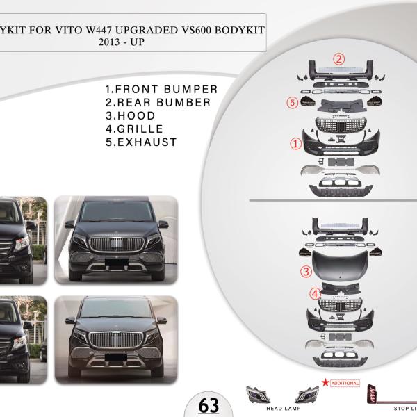 B.63 BODYKIT FOR VITO W447 UPGRADED VS600 BODYKIT 2013 UP