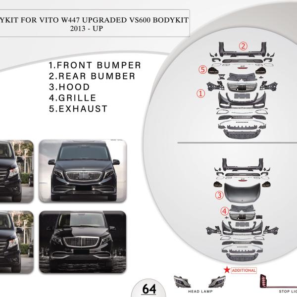 B.64 BODYKIT FOR VITO W447 UPGRADE VS600 BODYKIT 2013 UP