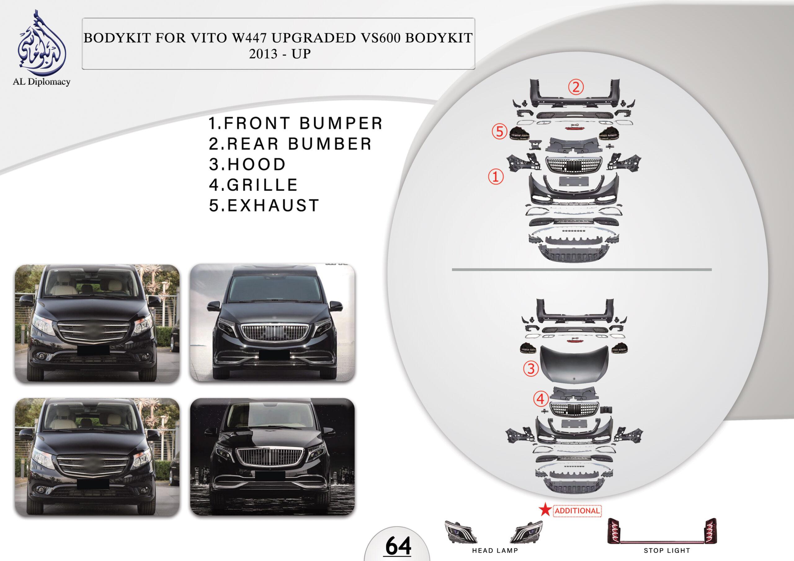 B.64 BODYKIT FOR VITO W447 UPGRADE VS600 BODYKIT 2013 UP
