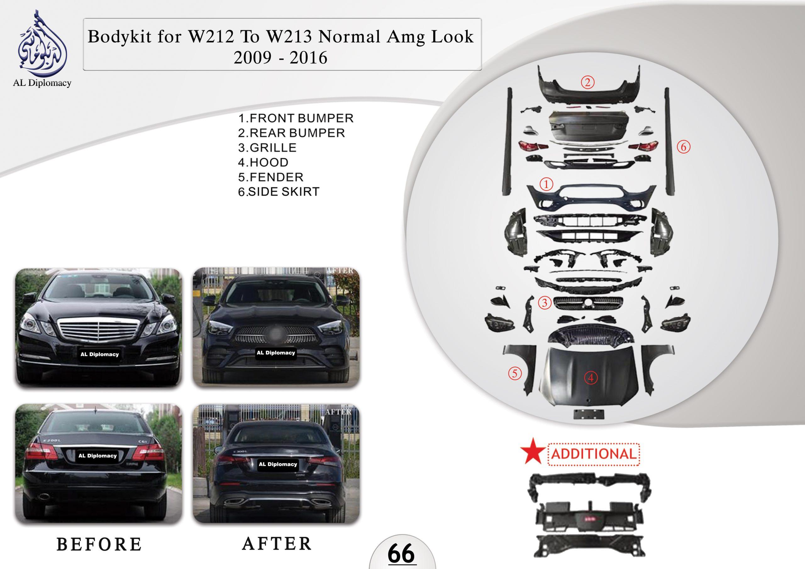 B.66 BODYKIT FOR W212 TO W213 Normal Amg look 2009-2016
