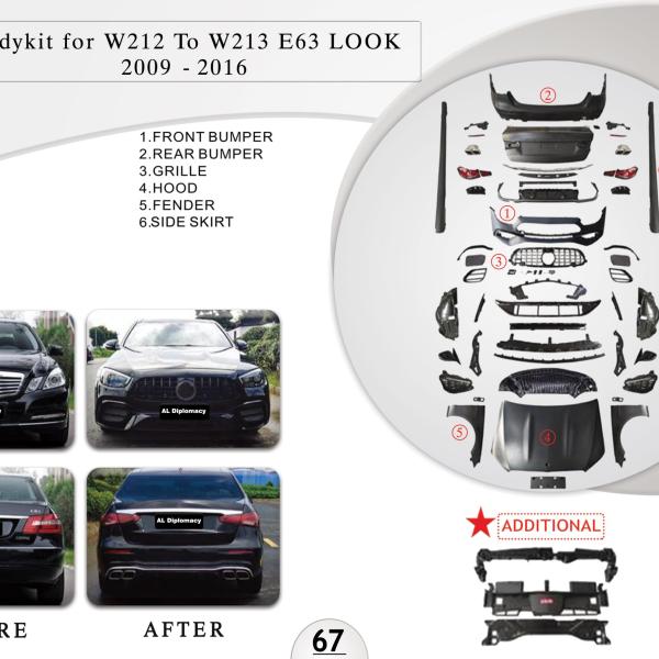 B.67 BODYKIT FOR W212 TO W213 E63 LOOK 2009-2016