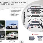 A.9 BODYKIT FOR C CLASS W205 2015-2018 UPGRADE TO C63 AMG