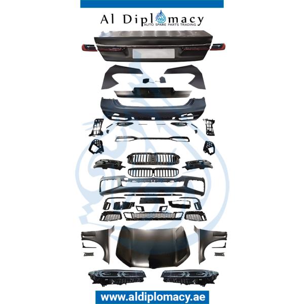F02 TO G12 LCI M LOOK BODYKIT FIT 2009-2012 COMPLETE. HOOD FENDER HEADLIGHT STOPLIGHT FRONT BUMPER REAR BUMPER GRILLE EXHAUST AND TRUNK LID