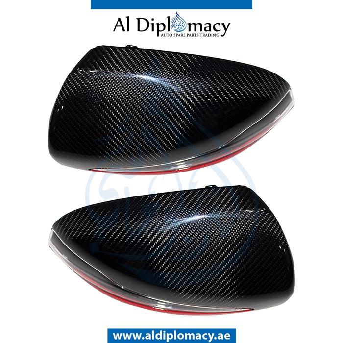 MIRROR COVER WITH LIGHT CARBON & RED SET
