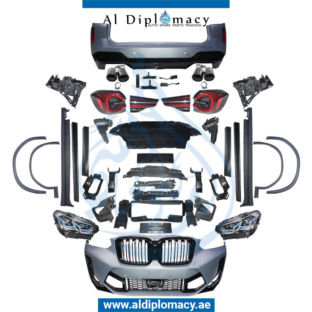 G01 LCI X3 M BODYKIT FIT 2019-UP. FRONT BUMPER REAR BUMPER HEADLIGHT STOPLIGHT SIDE SKIRT AND EXHAUST