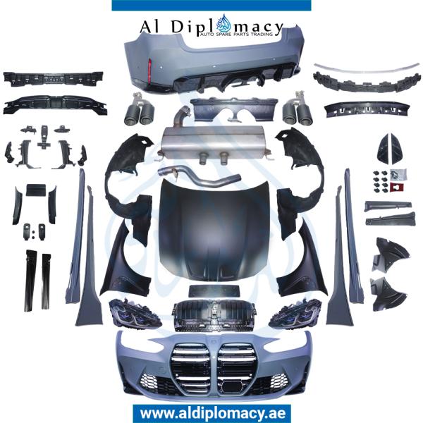 G20-G80 M3 WIDE BODYKIT MIDDLE EXHAUST LOOK COMPLETE. FRONT BUMPER REAR BUMPER HOOD FENDER HEADLIGHT SIDE SKIRT AND EXHAUST